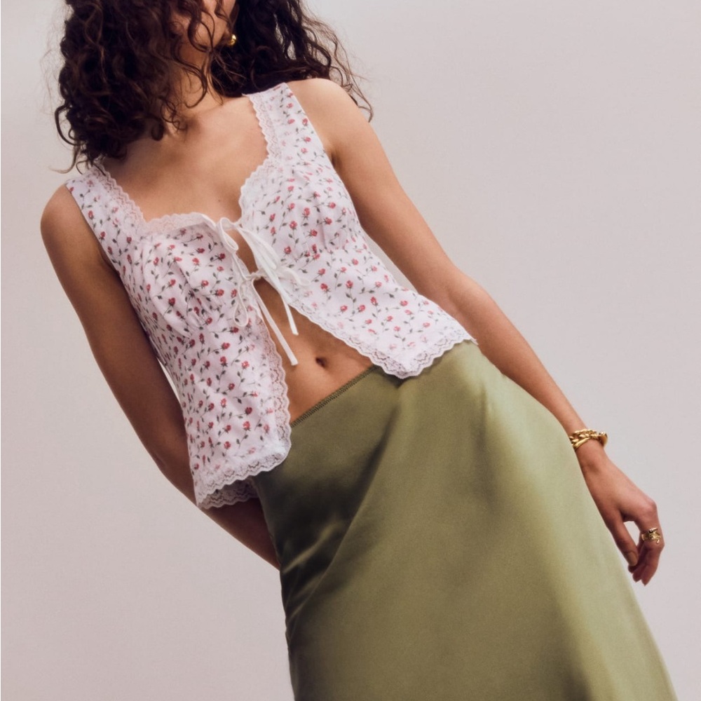 Reformation Rosalie Linen Top